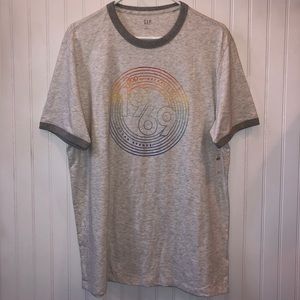 NWT! Ocean Avenue California Summer of 69 GAP Sz L Graphic Ringer Shirt